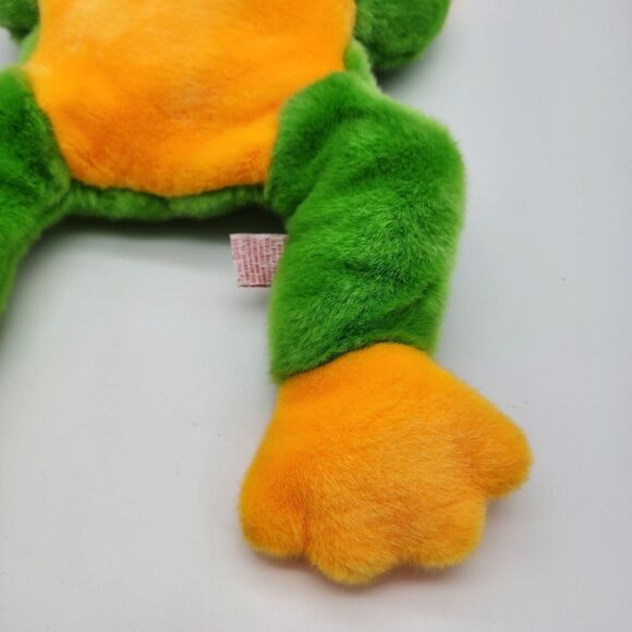 Ty Beanie Buddy Smoochy Frog Plush 12" Hard Eyes Green Stuffed Animal Toy 1998 - Picture 5 of 10